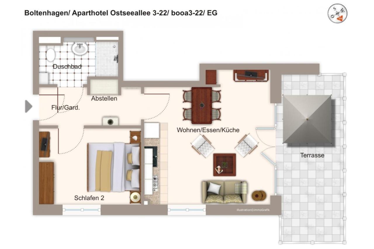 Aparthotel Ostseeallee Aparthotel Ostseeallee 3-22 Boltenhagen  Bagian luar foto
